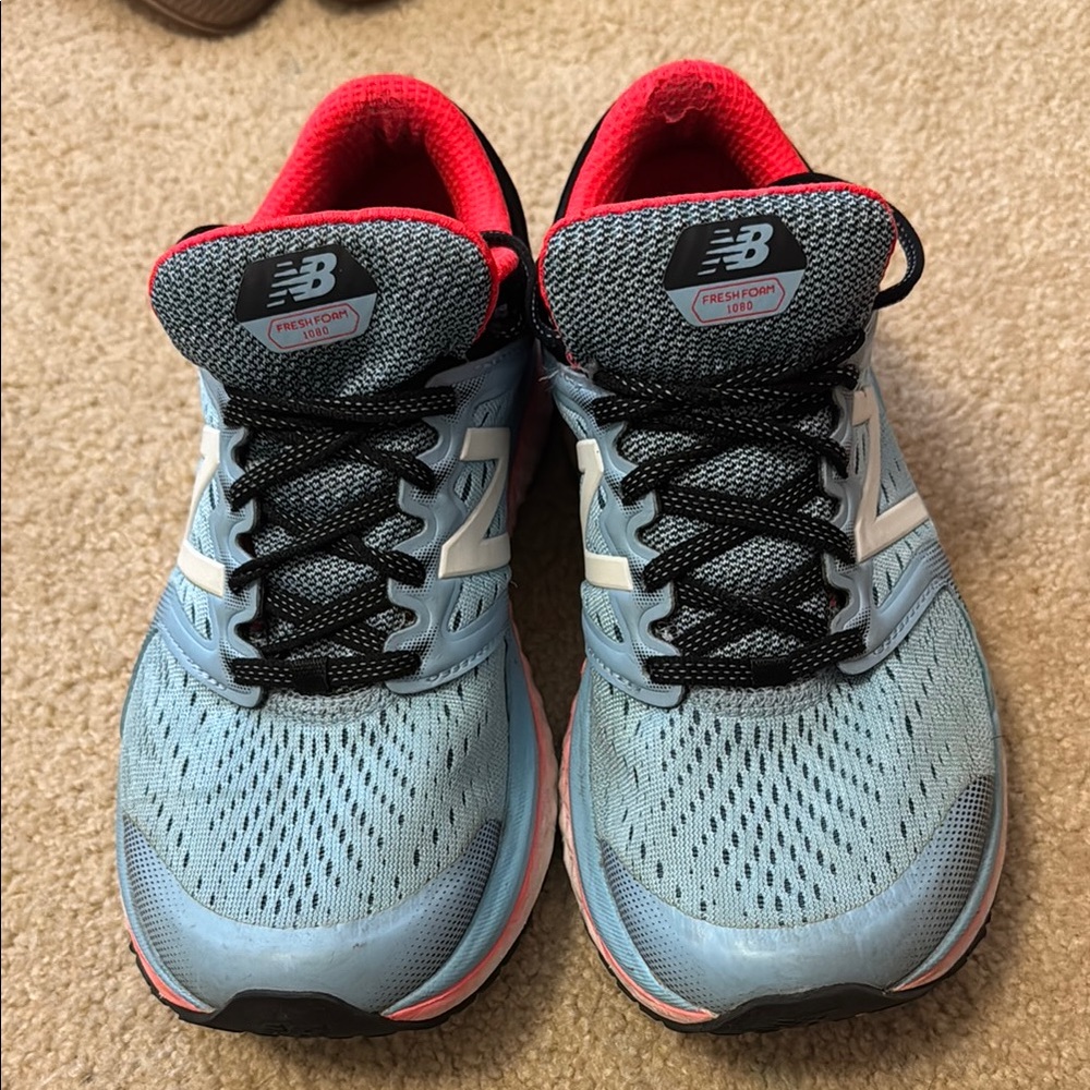 New Balance Blue and Pink Athletic Shoes Breathable Mesh